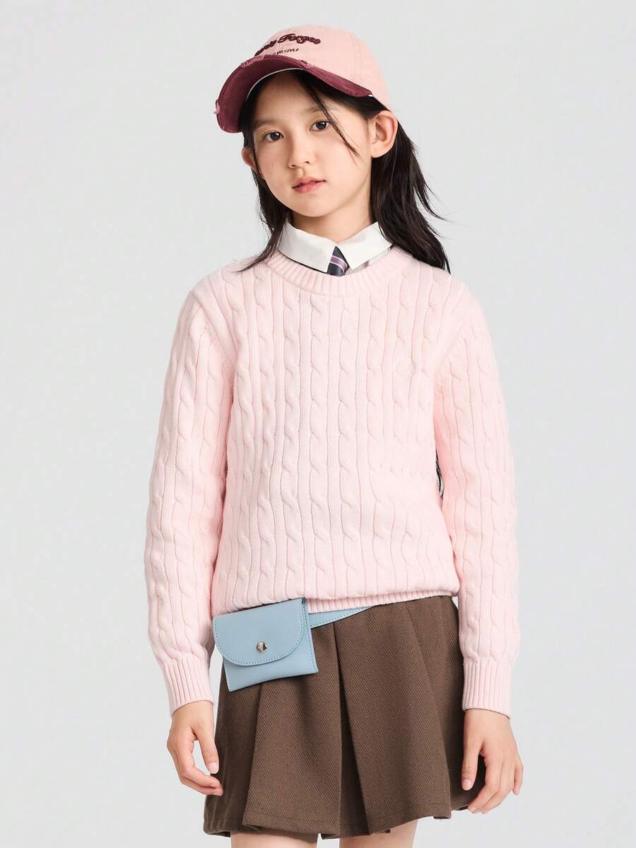 Balabala Tween Girl Knit Sweater Soft Warm Winter Top For Boys & Girls - Red Hue - View 1