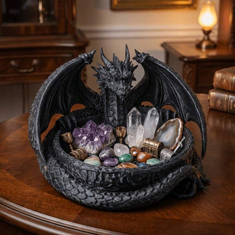1pc "Dragon's Nest" Multifunctional Desktop & Entryway Storage Tray, Perfect For Storing Keys, Coins, Rings And Other Daily Items, Also Can Be Used As A Jewelry Tray - Multicolor - View 1