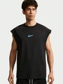 Nike 男款 AS M NK DF SL TOP STREET 背心運動背心 IW1202-010 - 黑色 - 查看 1