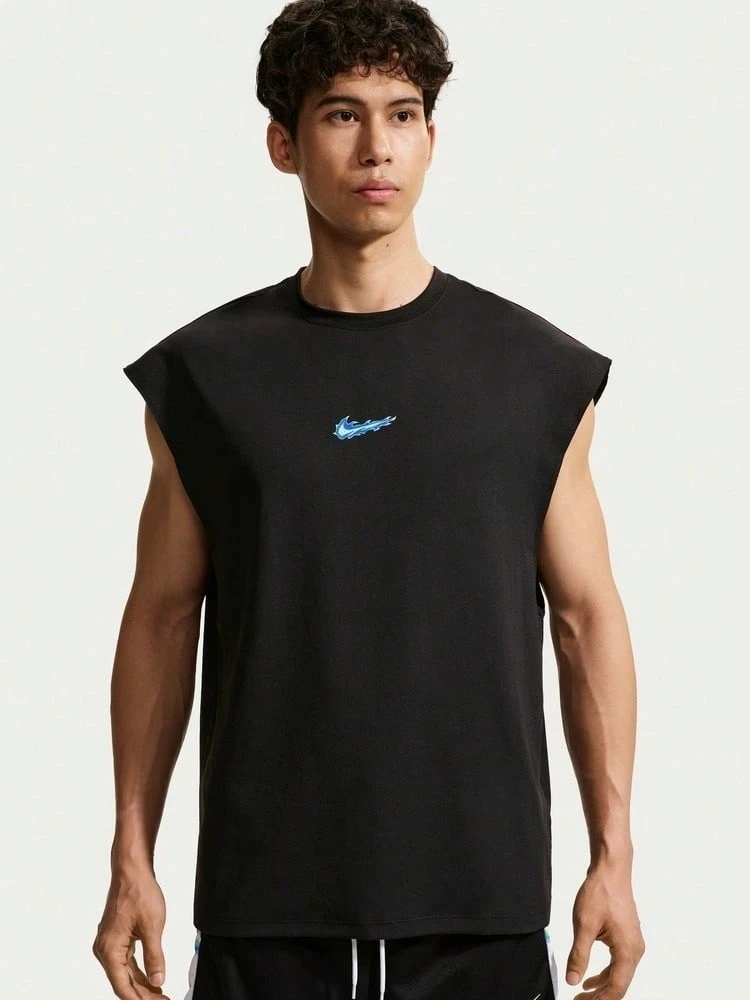 Nike 男款 AS M NK DF SL TOP STREET 背心運動背心 IW1202-010 - 黑色 - 查看 1