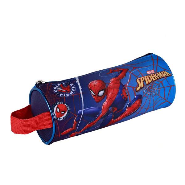 Dam Round Pencil Case Spiderman. Fully Lined And Customized Interior.