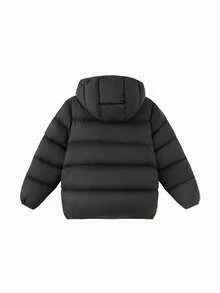 Balabala Jaket Bulu Angsa Anak yang Serasi untuk Orang Tua dan Anak, Pakaian Luar Musim Dingin yang Nyaman dan Hangat untuk Anak Laki-laki & Perempuan - nada hitam - View 5