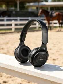 Gerripuer 1pc Lipat Headset Nirkabel - Hitam - View 11