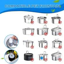 24pcs/Cat Fountain Filters,Cat Fountain Replacement Filters,Suitable For Stainless Steel Water Dispenser,Adjustable Water Flow Pet Fountain,Dog Fountain Filters,Multi-Layer Filtration. - None - View 7