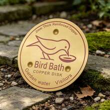 1pc Pure Copper Bird Bath Tray, Reinforced Pure Copper Cleaning Tray, 3-Point Support, Suitable For Outdoor Bird Bath Year-Round Physical Water Cleaning - Multicolor - View 9