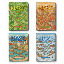 Scenic Maze Activity Notebooks Garden, Town, Harbor And Snow Village Pathfinding Puzzles, Progressive Brain Games To Build Focus, Logic, Observation And Problem-Solving Skills - Style - View 1