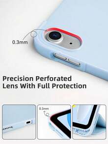 Funda protectora para tableta de 11 pulgadas DANYCASE con ranura para lápiz, adecuada para A16 Air 11 M3 M2 Pro 11 M4 M5 7th 8th 9th 10.2-pulgadas 10th 10.9-pulgadas Air 4 Air 5, diseño anti-caída - Celeste - Ver 2