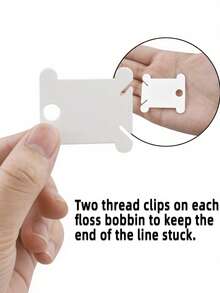 Winding Board And Spool, Plastic Embroidery Thread Spool, Translucent Thread Spool Card With Thread End Slot And Hanging Hole, Suitable For Cross Stitch, Embroidery, Sewing And Friendship Bracelet Crafts - Multicolor - View 5