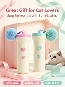 Electric Cat Teaser Toy Automatic Spring-Loaded Cat Toy Electric Spring-Loaded Cat Teaser Electric Spring-Loaded Pet Toy Electric Spring-Loaded Cat Fishing Toy Cat And Dog Universal Self-Entertainment Boredom Relief Interactive Toy Cute Fur Ball Self-Entertainment Boredom Relief Toy Electric Cat Teaser Automatic Play Cat Teaser - View 3