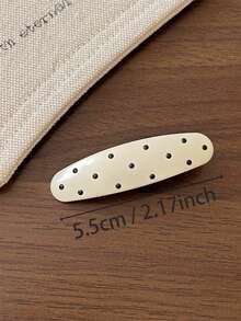 2pcs/1pc Women's 2.17 Inch/5.5cm Polka Dot Water Drop Glossy Lightweight Plastic Hair Clips, Minimalist Elegant Side Bang Hair Clips, Suitable For Daily Wear - Multicolor - View 10