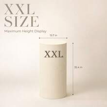 Cylindrical Base Cover, Stretchable Cylindrical Stand Cover, Suitable For Party, Wedding Or Birthday Decoration - Only Cylindrical Cover - Beige - View 7