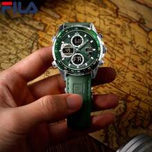 Jam Tangan Olahraga Digital-Analog Hybrid FILA Pria, Dial Hijau, Tali Kulit, Hadiah Ideal untuk Pria - Satu-Ukuran - View 3