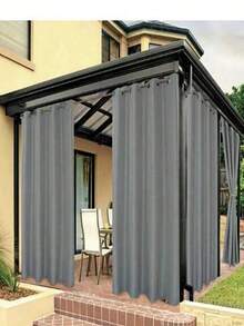 1pcsOutdoor Curtains, Suitable For Patios, Porches, Gazebos, UV-Resistant And Fade-Resistant, Offering Both Sun Protection And Privacy Decoration; - B - View 2