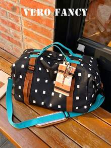Bolso de viaje de un solo hombro multiusos práctico, gran capacidad, adecuado para viajes de fin de semana, fitness, viajes de negocios de corta distancia - Multicolor - Ver 2