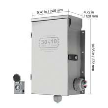 Manual Transfer Switch, 50-Amp 10-Circuit, Prewired Generator Transfer Switch Kit With CS6375 Plug Power Inlet Box, Double-Throw Switch, NEMA 3R, Mechanical Watt Meter, For 12500W Generators - 50A 10-circuit - View 10