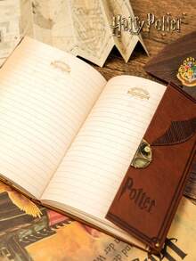 1pc Harry Potter Golden Snitch Notebook, Vintage Style Exquisite Decorated Diary, Portable Retro Notebook, Suitable As Party Gift, Book Lover Gift, Office Supplies, Birthday Gift, Graduation Gift, Back To School Gift [Official Licensed] - A - View 6