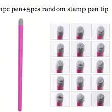 [Multi-Pattern Nail Art Stamps]6pcs/Set Random Style Nail Art Stamp Set | Floral & Butterfly Design Stamping Tools | 3-Second Quick Image Transfer, Essential For Beginners & Nail Salons - Hot Pink - View 6