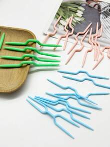 [30pcs/Pack]V-Shaped Twisted Knitting Needles, Includes 3/4/5mm Three Sizes, Smooth Round Tips, Suitable For Different Yarn Thicknesses, Fits Various Twisted Knitting Needs - V-shaped Crochet Hook 3-piece Set - View 6