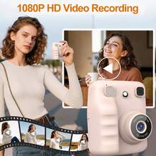Children's Instant Print Digital Camera, Suitable For Men, Women And Children - HD Selfie Camera, Built-In More Filters, Paper Roll - Portable Mini Printer, Suitable For Easter, World Cup, Travel, Valentine's Day, Christmas, Birthday, 1300mAh Rechargeable Battery - Multicolor - View 6