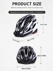 1pc Adjustable Adult Bicycle Helmet - Detachable Sun Visor, EPS Shock-Absorbing Padding, Lightweight Ventilated Safety Helmet Suitable For Men And Women, For Bicycle, Skateboard And Scooter - Multicolor - View 5