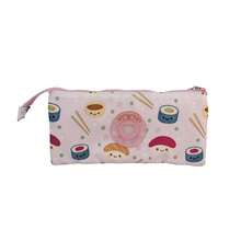 Dam Triple Blin Blin Sushi Case. Fully Lined Interior. Rubber Logo Detail. - Pink - View 2