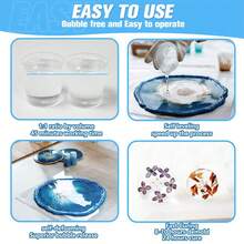 500ml/1000ml Crystal Clear Epoxy Resin Kit, High Gloss Self-Leveling Formula, Suitable For Jewelry Making, Coasters, Handmade Crafts And Art DIY Projects - A - View 8