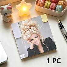 1/4 Pcs Niche Western Retro Hot Girl Square Sticky Notes, Bunhead Cold Beauty Unique Patterns, Thick Paper Non-Bleeding, Suitable For Shopping Lists, Error Marking, Cork Board Decoration, And Prank Card Additions - one-size - View 10
