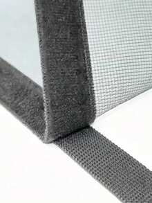 Grey Edge Grey Mesh Left-Opening Zipper Screen Window, Custom High-Transparency Mesh Window Mosquito Net, Simple Self-Install Opening And Closing Screen Window, Transparent View Bedroom Balcony Insect-Proof Mesh Screen, Customizable - Grey Mesh With Grey Trim, Left-side Zipper - View 4