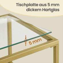 Zweistöckiger Konsolentisch | Eingangstisch | Sofa‑Tisch | Flurtisch - Gold - Übersicht 6