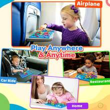 Sensory Activity Board Airplane Travel Essential Fidget Toy, Suitable For Toddlers And Children, Sensory Fidget Toy To Relieve ADHD Autism Anxiety, Suitable For Children With Autism And ADHD, Silent Pressure Relief Board With Storage Bag, Suitable For Children 3 Years Old And Above And Adults - Multicolor - View 5