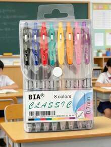 BIA G-9001 Classic Neutral Pens, 12pcs/8pcs/6pcs/4pcs, 0.5mm/0.7mm, Student Marker Pens, Suitable For Manual Accounting, Hand Drawing, Neutral Pens, Back To School Season Neutral Pen Set, Smooth Writing, Vibrant Colors, Planner Drawing Set - Sets - View 15