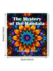 Mandala Pattern Adult Coloring Book, Adult Mandala Coloring Book, Spiral Bound Adult Coloring Book, 7.72 X 7.87 Inches, Single-Sided Printed Pages With Cardboard, Suitable For Women And Men Adult Coloring Book, Relaxing Adult Coloring Book - Single Piece - View 6