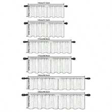 1PC New Red Bow Velvet Designer Decorative Small Curtain, Light-Filtering Window Curtain For Kitchen And Multiple Uses, Rod Pocket Design, Fresh Style Finished Short Curtain - Black - View 4