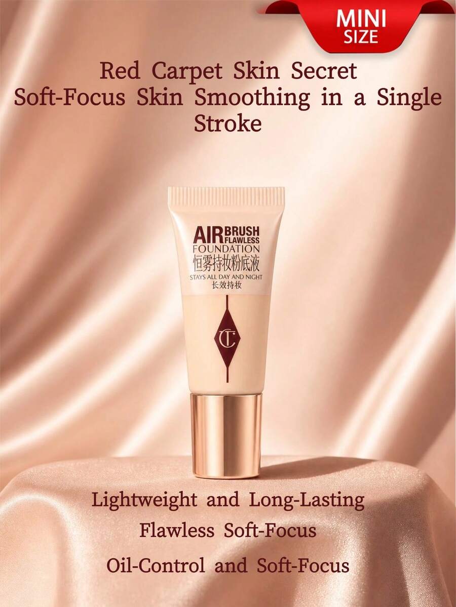 Charlotte Tilbury CT Long-Wear Matte Foundation 5ml Tahan Lama Mengontrol Minyak dan Menutupi Noda [Ukuran Mini] - 1N - View 1