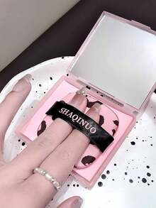 100pcs Leopard Print Oil Blotting Sheets, With Matching Leopard Pattern Square Powder Puff And Mirror, Designed For Oily Skin, Controls Oil And Absorbs Excess Facial Sebum, Suitable For Men And Women - Multicolor - View 3