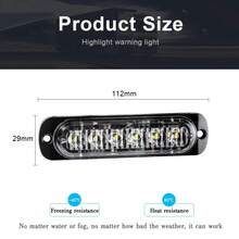 1 Pc 6LED Car Warning Light Grill Breakdown Light Car Truck Trailer Beacon Lamp LED Side Light For Cars 12V - 24V - 6led - View 4