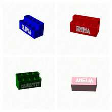 Personalized Pen Holder STL File | Customized Name Pen Holder | 3D Printed Desktop Organizer | Digital Download - Multicolor - View 5