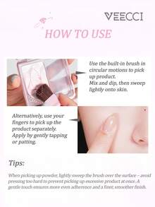 VEECCI Palet Highlighter Diamond, Halus & Berkilau, Efek Bercahaya Alami, Riasan Tahan Lama, Ciptakan Kontur 3D, Palet Multifungsi All-In-One, Cocok Untuk Pemula Makeup - #H01 Merah Muda Ceri - View 9