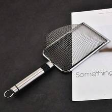 1pc Metal Mesh Cat Litter Scoop, Stainless Steel Sieve Shovel, Long Handle Fine Mesh Cat Litter Sifter, Non-Slip Pet Waste Cleaning Tool, Suitable For Cat Litter Box - View 5