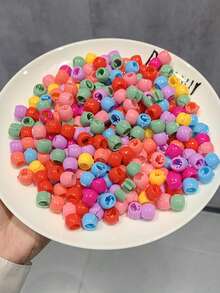 80/100/200pcs Women's Cute Cartoon Bean Hair Clips, Dreadlock Hair Clips - Multicolor - View 1
