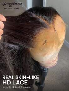 MEGALOOK 13x6 Glueless HD Lace Front Wig, Water Wave Natural Black, 100% Human Hair, 200% Density, Drawstring For Direct Wear, Pre-Plucked Natural Hairline, Multi-Parting, Beginner-Friendly - SNatural - View 3