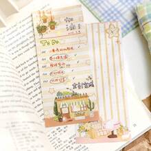 1 Korean Theme Roaming Guide Strip Material Paper Simple Grid Horizontal Line Message Notebook Account Collage Material Paper Christmas Sticker Christmas Decoration Handmade Material Sticker Scrapbook Paper - A - View 6