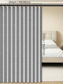 1PC-Minimalist Folding Room Divider Curtain, Thick Fabric, Excellent Light Blocking, Strong Privacy, Suitable For Living Room, Bedroom, Walk-In Closet, Bathroom And Balcony, Space-Saving, Durable And Easy To Clean - ML0 - View 8