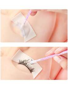 50pcs Crystal Eyelash Cleaning Brushes Disposable Eyebrow Brushes Eyelash Removal Tool Lip Brush Makeup Brush Tool - Pink - View 4