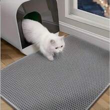 1pc EVA Material Extra Large Double Layer Cat Litter Mat, Effectively Prevents Cat Litter Splashing And Leaking, Prevents Cat Litter Overflow. Non-Slip, Washable, Waterproof, Odor-Resistant, Easy To Clean - Ideal Protective Mat For Cat Litter Box And Pet Supplies | Washable Cat Litter Mat | Durable Cat Litter Mat. - Multicolor - View 4