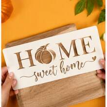 10Pcs Farmhouse Fall Thanksgiving Harvest Pumpkin Blessed Rustic Pattern Painting Stencils Reusable PET Plastic Templates For Wood Signs Wall Fabric Canvas DIY Crafts - Sets - View 2