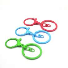 110/330pcs Mixed Colored Iron Open Rings And Zinc Alloy Swivel Lobster Clasp Hooks,Colorful DIY Accessories For Craft And Keychain Making Projects - Multi-color - View 5