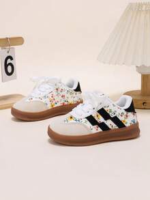 Infant Fashion Sneakers With Rubber Non-Slip Sole, Casual Versatile Baby Walking Shoes - Black - View 3