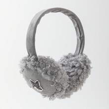 1pc Girls Curly Fur Embroidered Cute Dog Warm Earmuffs - Multicolor - View 10