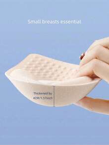 1 Pair 4cm Thickened Bra Pads, Small Size Washable Push-Up Inserts, Add Thickness, Bra And Lingerie Accessories - Thick style - View 3